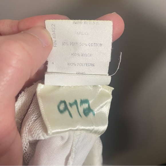 Gunne Sax Vintage 70s Lace Blouse High Neck Short Sleeve Top Jessica's Gunnies - Picture 9 of 12